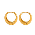 Gold and Silver Small Geometric Huggie Hoop Earrings view 5