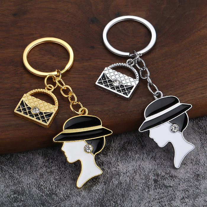 Mother's Day Gift Zinc Alloy Keychain Bag Charm Accessory