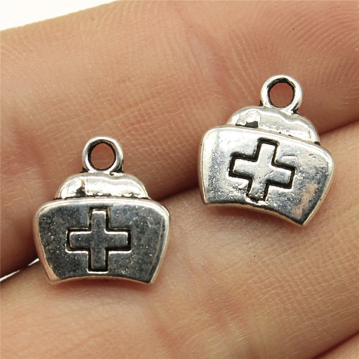 Medical Bag Cross Charms in 1 Metal Finish for Jewelry Making