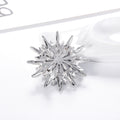 Blue Silver Tone Sunflower Crystal Pearl Look Two Designs Metal Brooch Pin view 4