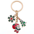 Nine-Style Santa Snowman Reindeer and Tree Holiday Keychain Collection view 11