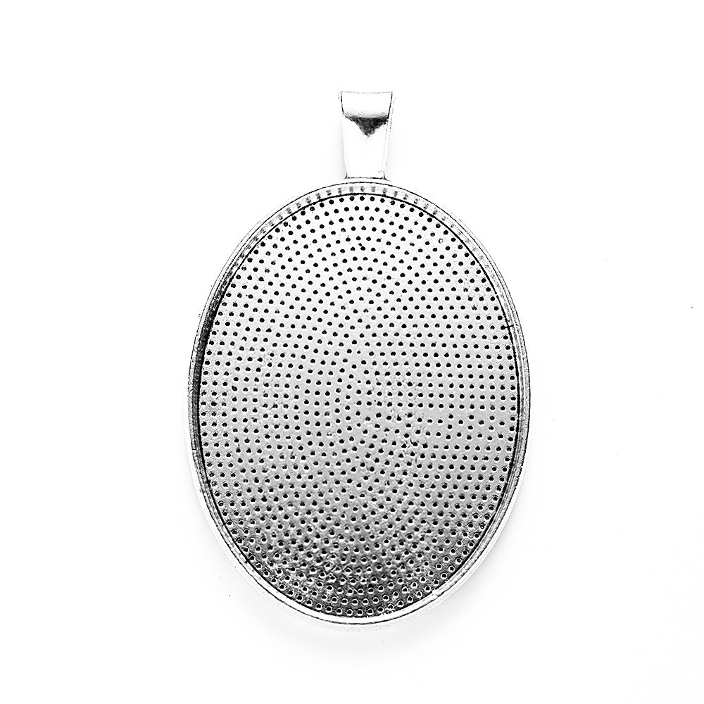 30x40mm Oval Pendant Tray Necklace Base for DIY Jewelry