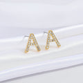 Gold Tone Crystal Year, Letter and Celestial Stud Earrings in Five Designs view 2