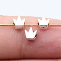 5.4x5.3x3mm 0.28g Multicolor Zinc Alloy Crown Small Hole Beads for DIY Bracelet Jewelry Making