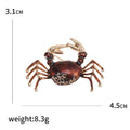Glossy Crab Enamel Brooch in Four Rich Color Options view 5