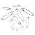 Polished Silver Tone Safety Pins in Three Practical Sizes view 1