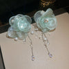 Mint Flower Earrings