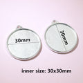 Glass Cabochons and Metal Pendant Trays in Twelve Shapes and Sizes view 10
