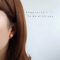 Orange Tangerine Fruit Stud Earrings Whole And Peeled view 3