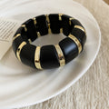 Acrylic Stretch Bracelet Oval and Tube Styles 9 Colors view 12