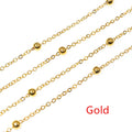 Fine Beaded Metal Chain by the Meter in Six Finishes view 9