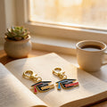 Enamel Student Graduation Cap Clasp Charm Two Tassels view 3