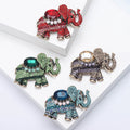 Crystal Elephant Brooch in Four Rich Color Finishes view 2