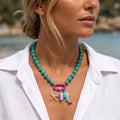 Ocean Charm Beaded Necklace With Shell And Star Details view 2