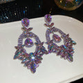 Ornate Crystal Teardrop Dangle Stud Earrings in Three Styles view 6