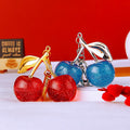 Large Glitter Jelly Cherry Keychains in Five Colors plus Assorted Option view 3