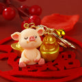 Cute Ingot Pig Keychains in Nine Poses plus Assorted Style Option view 4