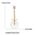 Gold Tone Enamel Electric Guitar Brooch Four Color Options view 4