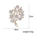 Rhinestone Flower Bouquet Brooch Clear Crystal Pin view 5