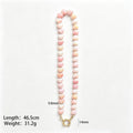 Nine Color Heart Bead Necklaces With Round Carabiner Clasps view 12