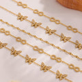 Infinity Butterfly Zircon Chain Bracelet Gold Steel Styles view 4