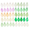 Mini Translucent Glass Leaf Beads in Ten Color Finishes view 5