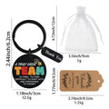 Black Team Appreciation Keychain Round Tag Thank You Charm view 2
