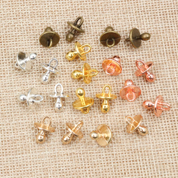 Pacifier Charms Metal Components In 6 Styles For Jewelry Making