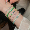 Baguette Crystal Tennis Bracelets Multi Color Center Stone view 1
