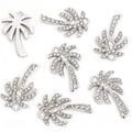 Crystal Palm Tree Charm in Gold and Silver Tone for Jewelry Making view 6