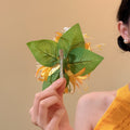 Artificial Orchid Fabric Flower Duckbill Hair Clips Two Colors view 4