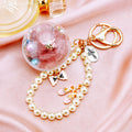 Clear Flower Globe Keychains with Pearl Loops in Six Colors plus Assorted view 9