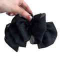 Oversized Layered Mesh Bow Hair Claw in Black or Ivory view 5