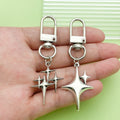 Celestial Charm Keychains Featuring Cross Moon Stars Across 20 Pictured Variations view 2