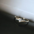 Gold Crossed Band Clear Center Stone Ring Metal Alloy view 3
