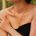 Stainless Steel Embossed Flower Teardrop Heart Pendant Necklaces view 3