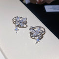 Crystal Butterfly Ear Cuffs in Gold and Silver Tone Options view 8