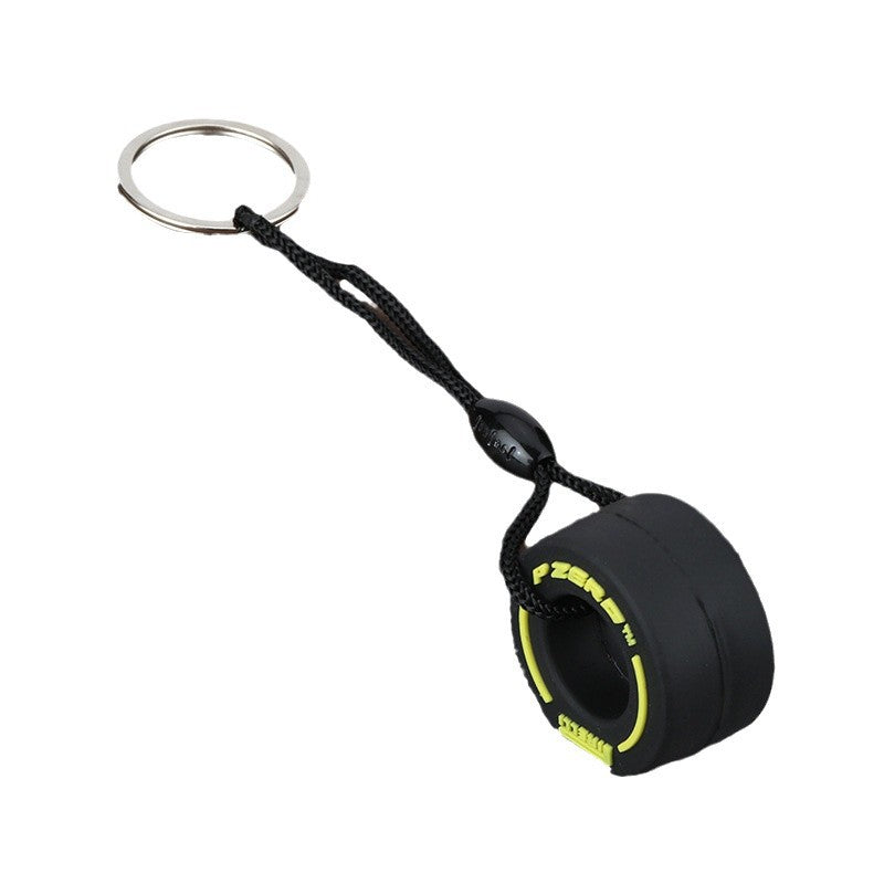 PVC Tire Keychain Car Decor Accessory Gift for Drivers