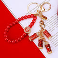 Chinese Fortune Charm Keychain Collection with Red Bead Loops view 11