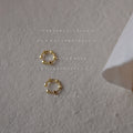 Gold Tone Textured Small Ear Cuff Clips For Non Pierced Ears view 1