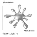 Polished Splash Brooch in Gold and Silver Tones for Jackets Scarves and Lapels view 7
