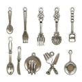 Antique Silver Tableware Metal Charms with 11 Listed Options view 6