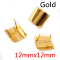 Polished Geometric Earring Post Components in Three Finishes view 8