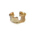 Irregular Mirror Finish Wide Open Cuff In Silver Tone Or Gold Tone view 5