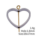 Open Heart Frame Beads in Five Metal Finishes for Jewelry Making view 5