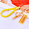Jeweled Ruyi and Abacus Keychains in Three Colors with Braided Loop Options view 11