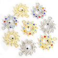 Crystal Peacock Charms in Two Designs and Two Metal Tones view 5