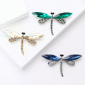 Crystal Wing Dragonfly Brooch Blue Champagne Green Styles view 3