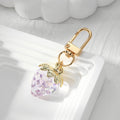 Gold Tone Transparent Strawberry Clip Keychains in Seven Colors view 8