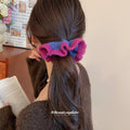 Knit Color-Block Flower Scrunchie Hair Ties 4 Styles view 4